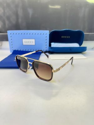 Gucc_ Gold Brown Sunglass Fa 1045