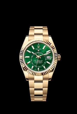 ROLEX_ SKY DWELLER Golden green Japan AAA F277