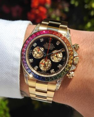 Rolee_x Oyster Perpetual Rainbow Gold
