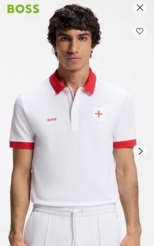 Hugo Bos White Premium Imported Compact Yarn 240 GSM Interlock Fabric Polo Tshirt with Collar&Front design with Embross logo 4189