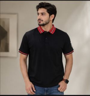 TOMMY JEANS PREMIUM BLACK POLO