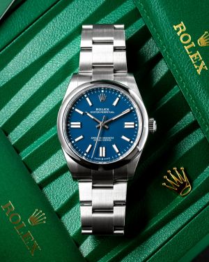 Rolee_x Oyster Perpetual Milgauass Silver-Blue
