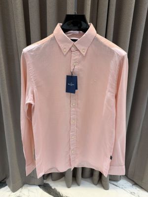 Hacket Linnen Chest Logo Full Sleeves imported Shirt Baby Pink