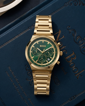 Boss Candor Chronograph Gold-Green