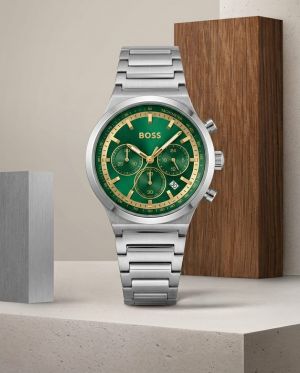 Boss Candor Chronograph Silver-Green
