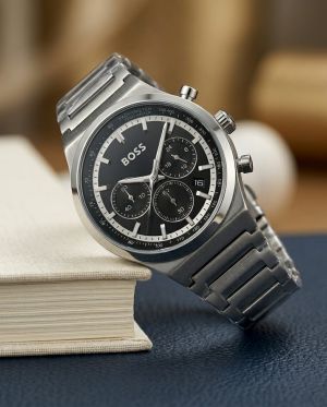 Boss Candor Chronograph Silver-Black