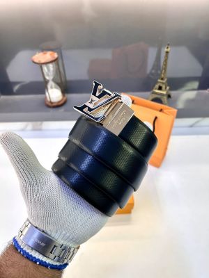 Lv_Vuittion Black Golden Reversible Belt Fa 783