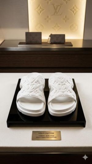 LOUIIS VUITTON MULE white FLIP FLOP