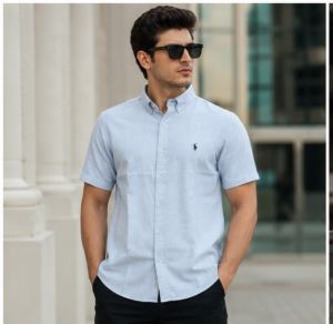 RL POLO SKY BLUE HALF SLEEVES SHIRT
