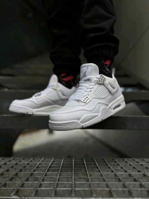 Nikee Air Jordan Retro 4 Pure Money White 1267