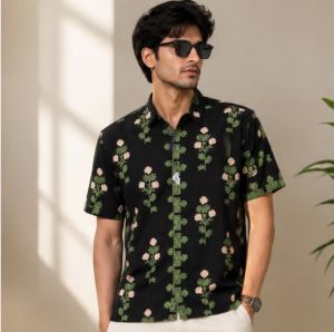 VERSACCE PREMIUM BLACK GREEN SHIRT
