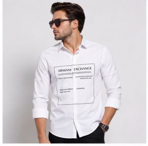 ARMAN EXCHANGE PREMIUM WHITE PRINTED SHIRT