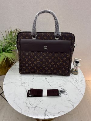 Lv_Loui Brown Premium Quality Laptop Bag Fa 1147 