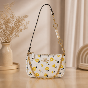 COAC Nolita Classy Flowe Patch Sling Bag With box 6294