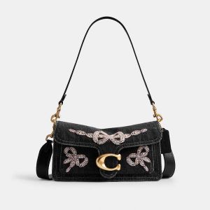 Coac tabby 26 shoulder bag with beaded bows with box 954
