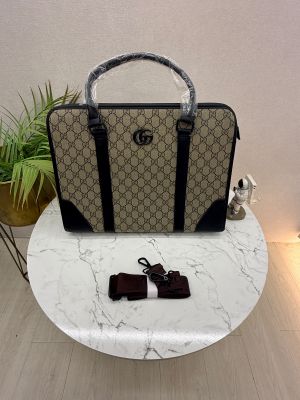 Gucc_ Brown Ten Premium Quality Laptop Bag Fa 1150