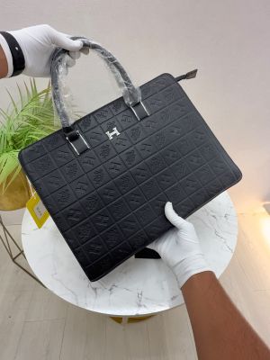 Herme_ Black Premium Quality Laptop Bag Fa 1142 