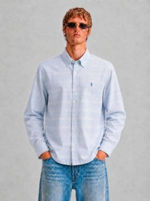 RALP-xH L-AUREN P-OLO IMPORTED STORE ARTICLE SHIRT SKY BLUE