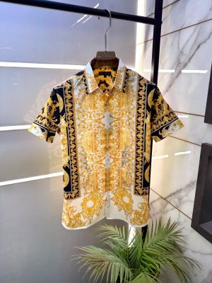 Versace Imported White Premium Half Sleeves Printed Shirt F5088-W4