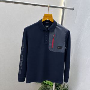 Bos X Porsch_e Edition Navy Blue Full Sleeves Premium Polo Tshirt 566