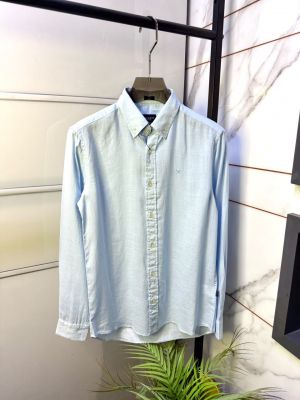 Hacket Linen Sky Embroidery Logo Super Premium Shirt F3917-SK
