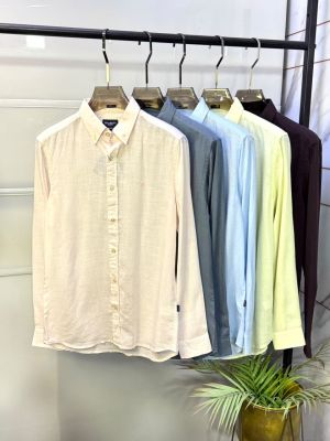 Hacket Linen Sky Embroidery Logo Super Premium Shirt F3917-SK