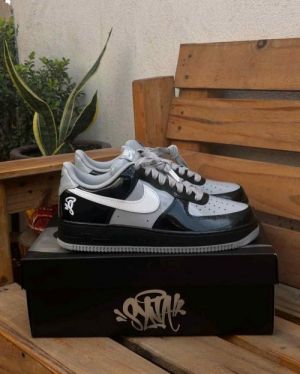 AirForce 1 07 x Syna Black and Light Smoke Grey For mens 