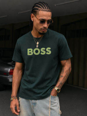 Boss Middle Brand Logo Round Neck T-shirt