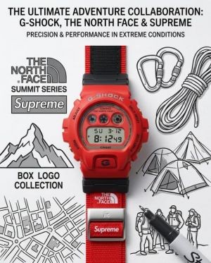 G SHOCK NORTH FACE X SUPREME EDITION RED