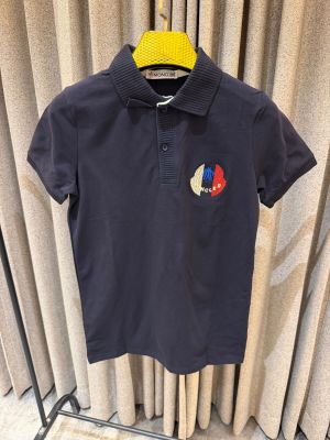 MONCLR PREMIUM NAVY BLUE FRONT EMBORSSED POLO