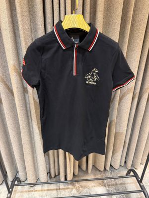  MONCLR PREMIUM NAVY BLUE FRONT EMBORSSED POLO