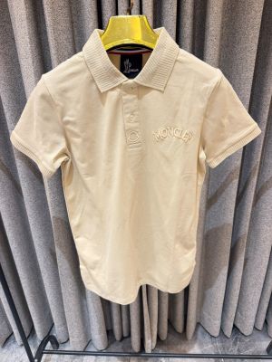  MONCLR PREMIUM CREME FRONT EMBORSSED POLO
