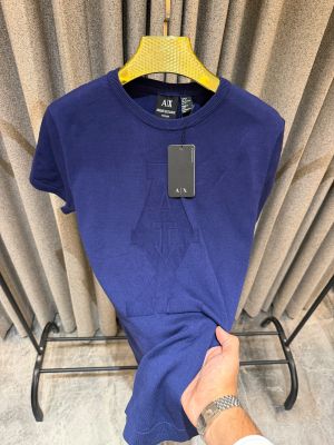 AX ARMAN EXCHANGE PREMIUM BLUE KNITTED TSHIRT