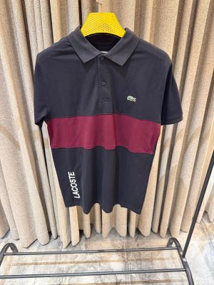 LACOSTTE PREMIUM MULTI NAVY MAROON POLO
