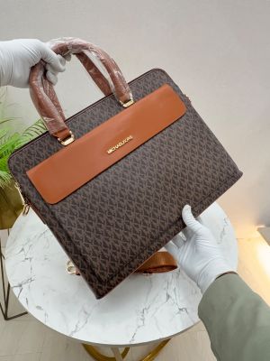 Mk_Michel Brown Premium Quality Laptop Bag Fa 1155