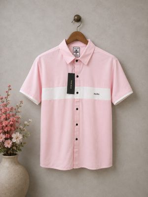 Zar pink 240 GSM cotton Pique fabric sale 3193