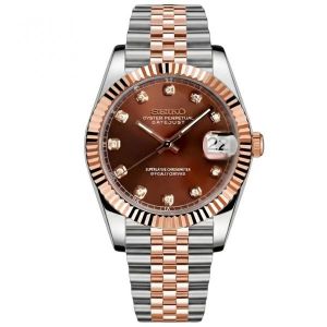 SEIK O MOD DATE JUST TT CHOCOLATE DIAMOND DIAL 671