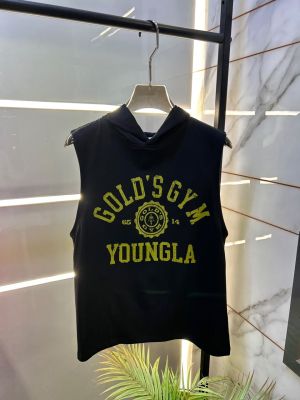 Youngla Black Printed Hoodie Super Premium Cap Sendo F3965-B2