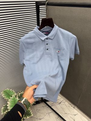 Sale Tommmy Hilfiger Blue Imported Fabric Current Store Article Very Premium Tshirt 497