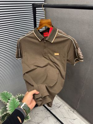 Sale HUUGO BOSS BROWN Imported Fabric Current Store Article Very Premium Tshirt 497