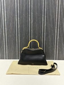 Bvlgari Serpenti Top Handle Clutch Bag Black With Original Dustcover