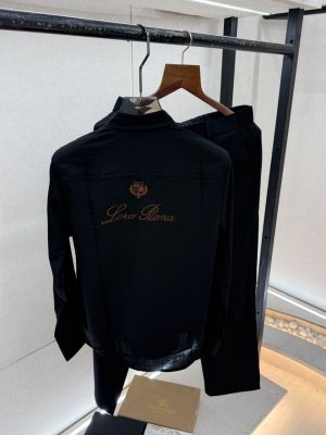 Loro Piana Imported Black Pant Shirt Super Premium Combo F3871-B2