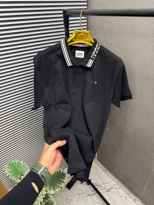 Sale TOMMY HILLFIGER BLACK Imported Fabric Current Store Article Very Premium Tshirt 497
