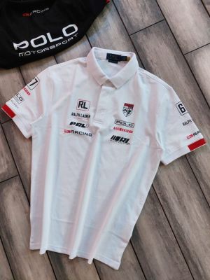 Ralp Lauren White Polo Premium Collar Neck T-shirt F5096-WH