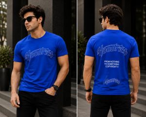 Hoodrich international brand Round Neck Blue Tshirt Slim fit M-38 L-40 XL-42 XXL-44