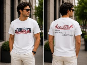 Hoodrich international brand Round Neck white Tshirt Slim fit M-38 L-40 XL-42 XXL-44 