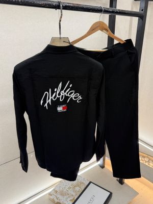 Tomm _Hilfiger Imported Black Pant Shirt Super Premium Combo F5005-BL