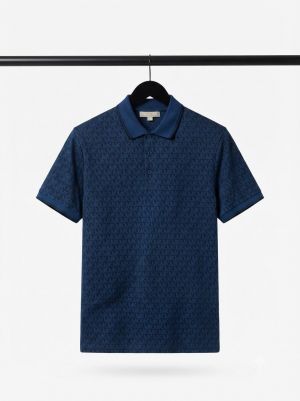 Michael kor Blue Monogram Polo T Shirt 1033