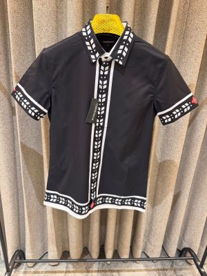 CASABLANCA PREMIUM BLACK PINK HALF SLEEVES SHIRT
