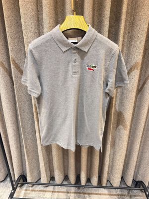 LACOSTTE GREY PREMIUM EMBORSSED POLO